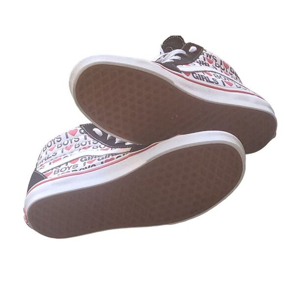 Vans Sneakers Women 7.5 I Heart SK8 Lace Up Mid Calf Canvas Skater - Picture 11 of 11